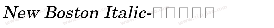 New Boston Italic字体转换